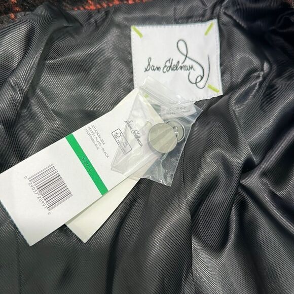 SAM Edelman Margot Mabel Plaid Embellished Blazer Sz L - Picture 14 of 15